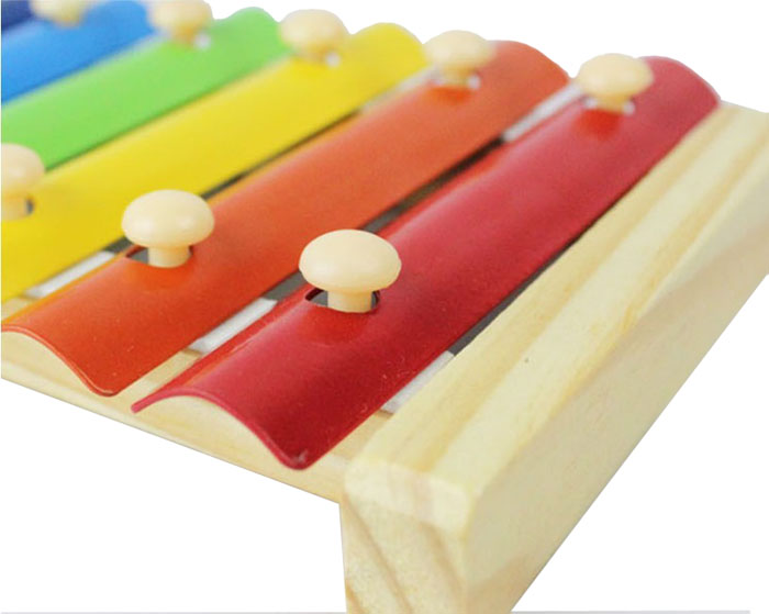 M-ws børn baby musikalske legetøj xylofon visdom udvikling træinstrument forbedre barn følsom over for farver lyder gyh