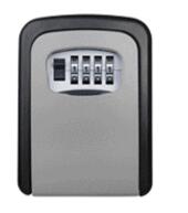 Outdoor Safe Key Box Key Storage Organizer With 4 Digit Wall Mounted Combination Password Keys Hook Organizer Boxes: Gray
