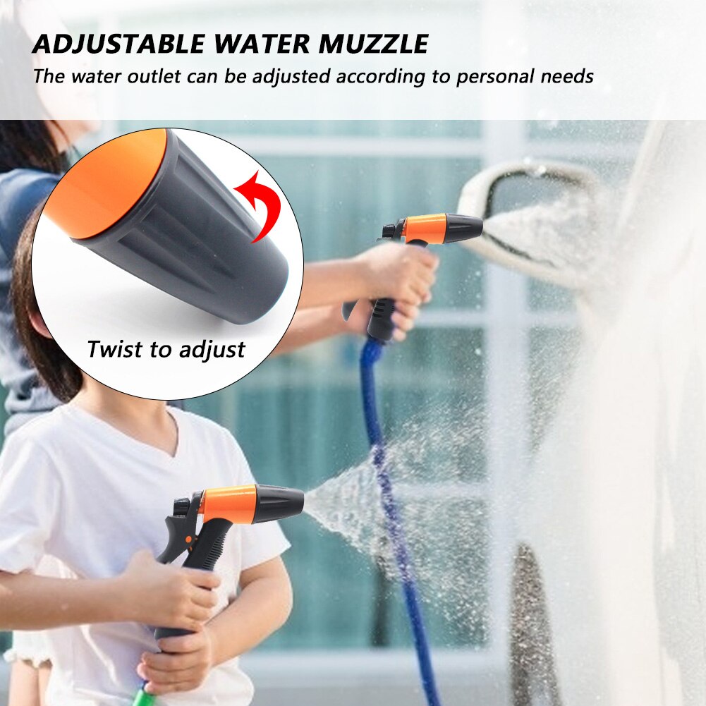 Garden cleaner high power high pressure car and hose nozzle cleaner spray gun soft handle plastic garden sprinkler nozzle set