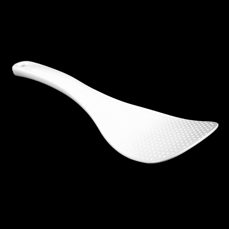 Køkken prikket hvid plast flad ris scoop padle måltid ske