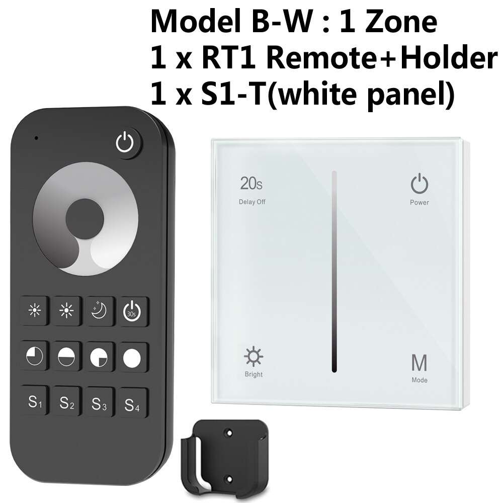 AC Triac LED Dimmer 220V 230V 110V Drahtlose RF Dimmbare Knopf Schalter Mit 2,4G Fernbedienung für Einzelne Farbe LED-lampe Lampen: Modell B Weiß