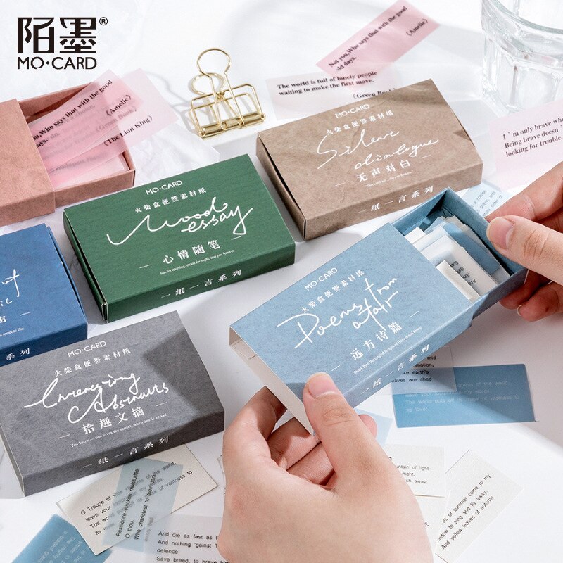 Álbum de papel con frases en inglés, álbum de recortes decorativo Vintage, planificador de papel artesanal, 60 unids/lote