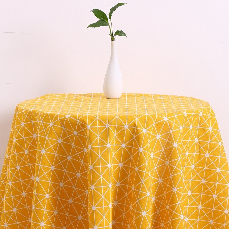 150 cmx 100cm bomull og lin stoff duk gardin stoff rutete sofahandmadefabric diy klær sy 101: Gult sjakkbrett