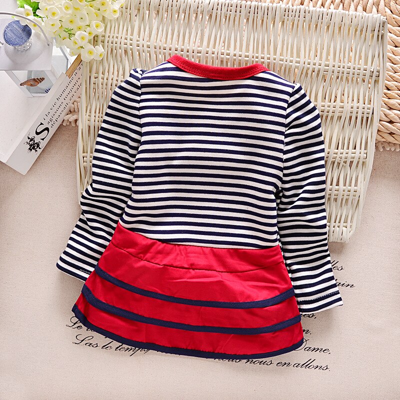 2018 outono nova menina Coreana com cashmere camisa listrada de manga comprida T-shirt