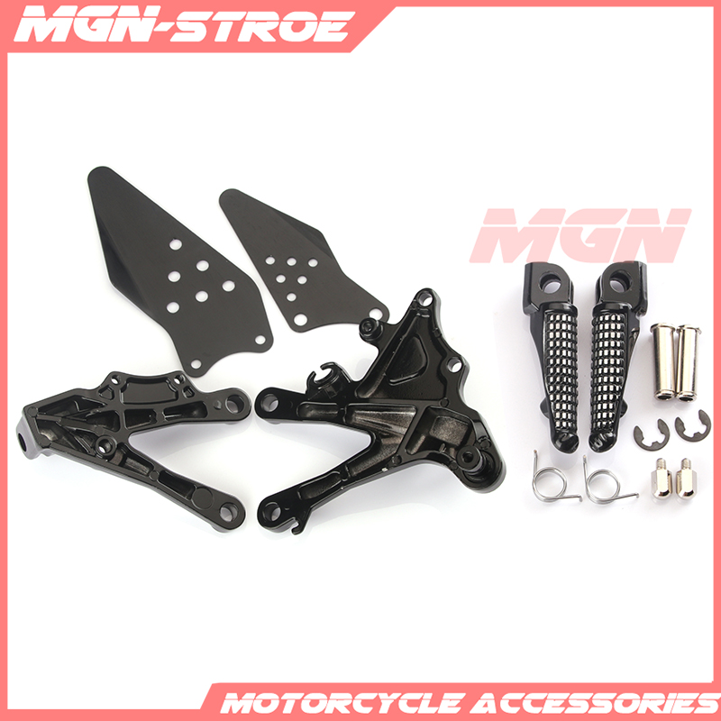 Front footpegs Foot pegs Footrest Pedals Bracket For KAWASAKI ZX10R 2006 2007 06 07 08 09 10 2006 Motorcycle