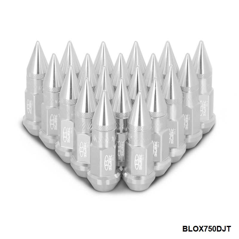 Blox – écrous de roue prolongés 50MM, avec pointes, pour jantes m12x1, 5/m12x1, 25, EP-BLOX750DJT-ALBZ: Argent / M12x1.25