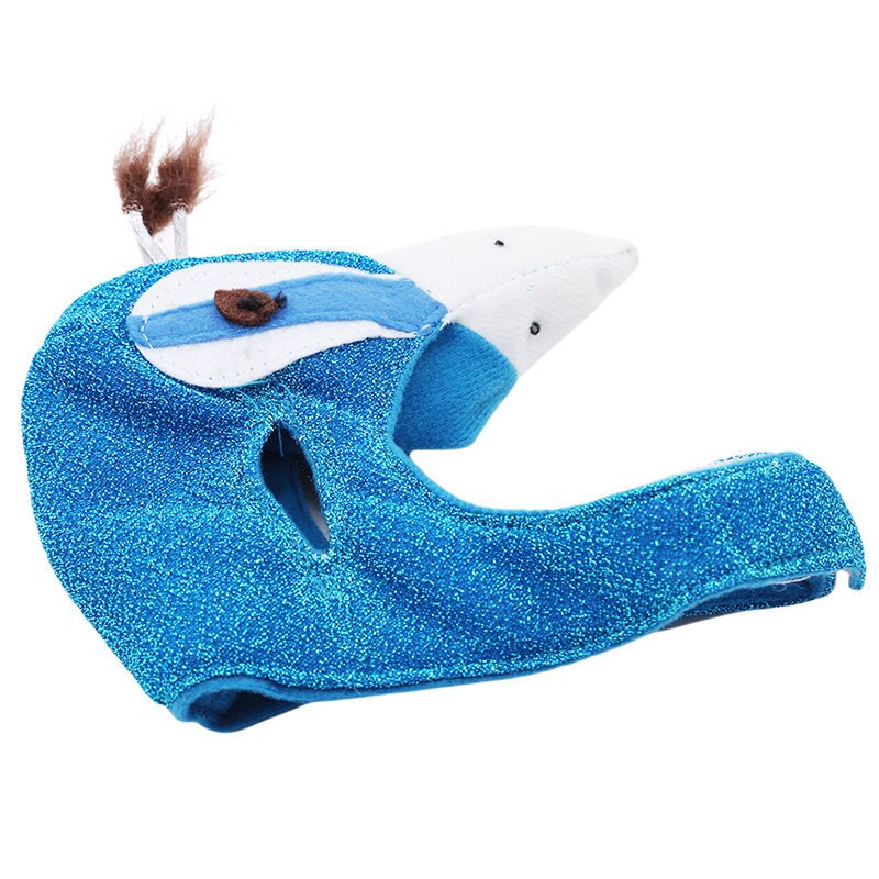 Pet Jacket Comfortable Pet Coat Adorable Pet Costume With Blue Peacock Head Shape Hats Blue Peacock Cat Dog Clothes