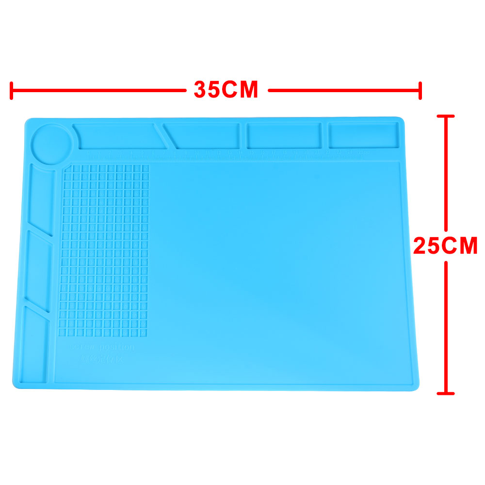 s-130 Heat Insulation Desk Mat Silicone Pad Magnetic Section BGA Soldering Phone Repair Tools for BGA Soldering Repair Station