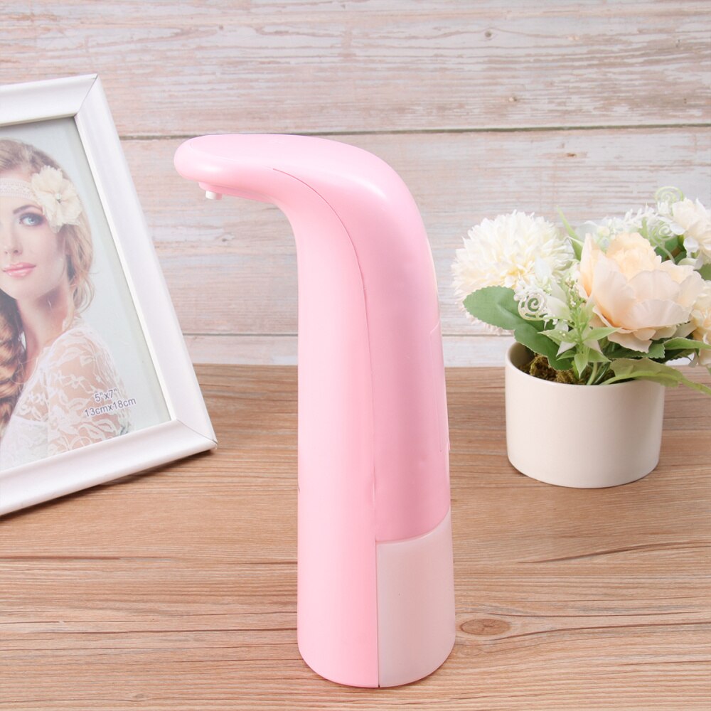 1Pc Auto-Inductie Zeepdispenser Automatische Sensor Sanitizer Dispenser Zeep Container Voor Thuisgebruik Zonder Batterij (Wit willekeurige