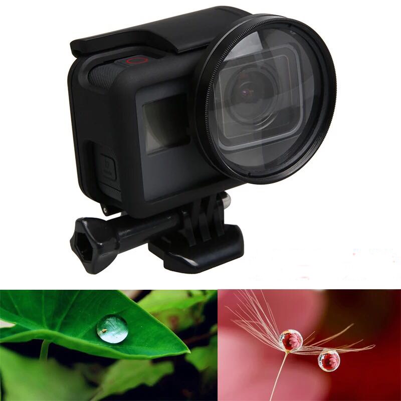 52mm loupe accessoires 10 fois 10X Macro grossissement gros plan lentille filtre pour Gopro Hero 8 7 6 noir caméra d'action