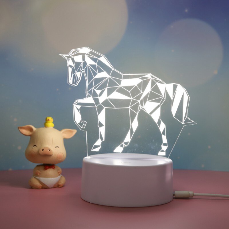 3d acryl usb led nachtlampjes voor op tafel, slaaplamp, thuiskantoor, wereldbol, kinderkamer, valentijnsdagdecoratie: H