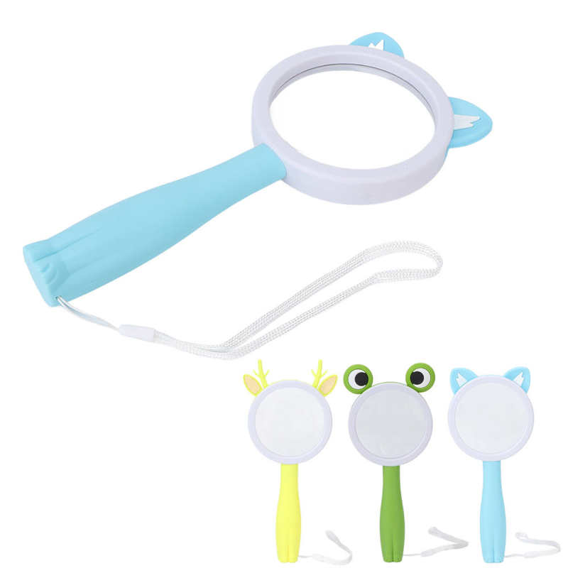 Handheld Magnifier Cute Appearance Kids Reading Magnifier for Kids Science Experiment