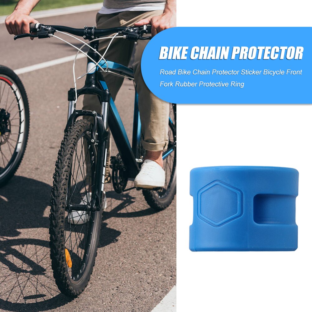 Draagbare Bike Chain Protector Racefiets Mountainbike Achter Vork Anti-Collision Rubber Bescherming Rring Fietsketting Protector