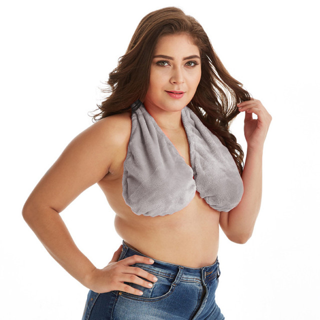 Sujetador de toalla de baño para lactancia materna, Bralette de pecho grande, Top Bandeau: S / Castaño