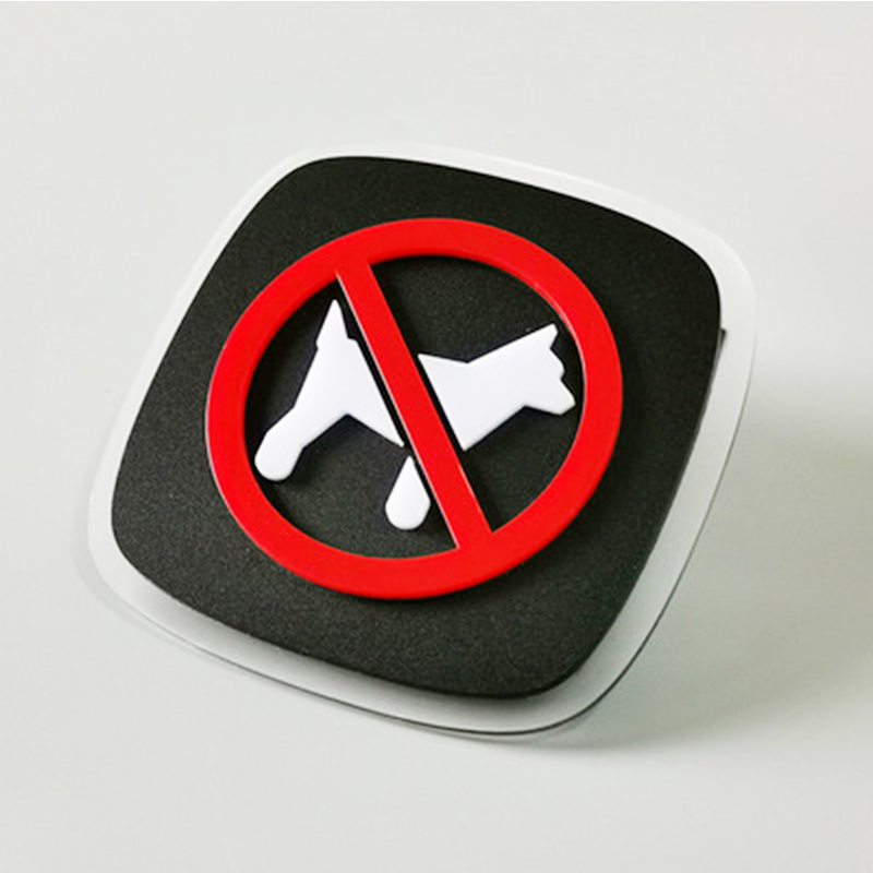 10x10cm Acrylic restroom restroom door sign No smoking, WiFi monitoring sign No noise, Caution slippery floor sign: WHITE