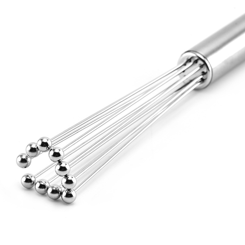 Hand Held Bead Whisk Kitchen Blender Stainless Steel Egg Beater DIY Baking Tool Foamer Whisk Mixer Stirrer Egg Beater