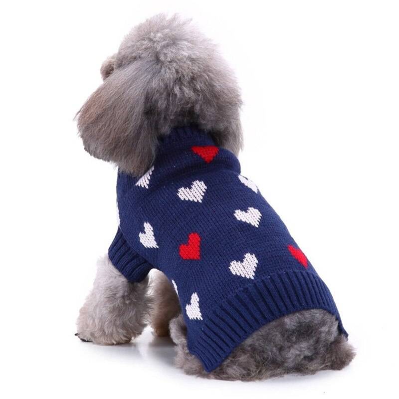 Imixlot Haustier Kleidung Streifen Hohe Kragen zur Seite fahren Herbst Winter warm Hund Kleidung für Kleine Katze Hund Haustiere Tiere: B / M