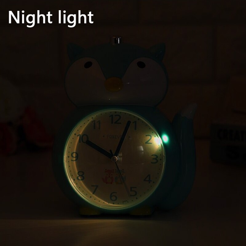 Reloj alarma para niños silencioso multifunción Hombre perezoso, música, luz nocturna creativa, mesita de noche, pequeña alarma, reloj de dormitorio de dibujos animados