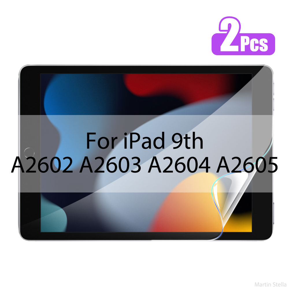 2 sztuk hydrożel Film dla Ipad Pro 11 12.9 2021 10.2 10.5 ekran Protector dla Ipad Air Mini 6 5 4 2 3 9 8th 7th Gen 2020 bez szkła: For ipad 9