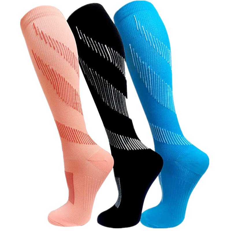 Unisex Socks Compression Stockings Pressure Varicose Vein Stocking Knee High Leg Support Stretch Pressure Circulation