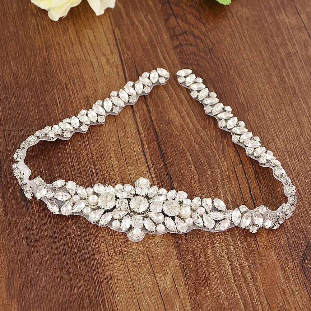 Trixy  s350 luxe bruidsgordel met strass steentjes, kristallinten, bruidsgordels, bruidsmeisjesjurken, accessoires