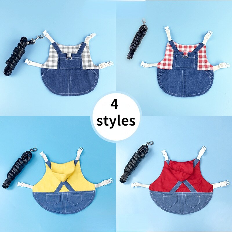 Vêtements pour animaux de compagnie, veste en Denim pour lapin, manteau, petit Animal, harnais, gilet, ensemble pour furet, lapin, Hamster, cochon d&#39;inde, accessoires pour animaux de compagnie