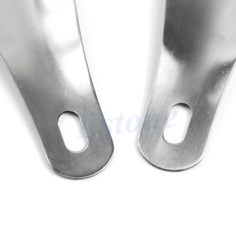 2Pcs 10cm Stainless Steel Shoe Horn Lifter Shoehorn Shoespooner Spoon 23GE