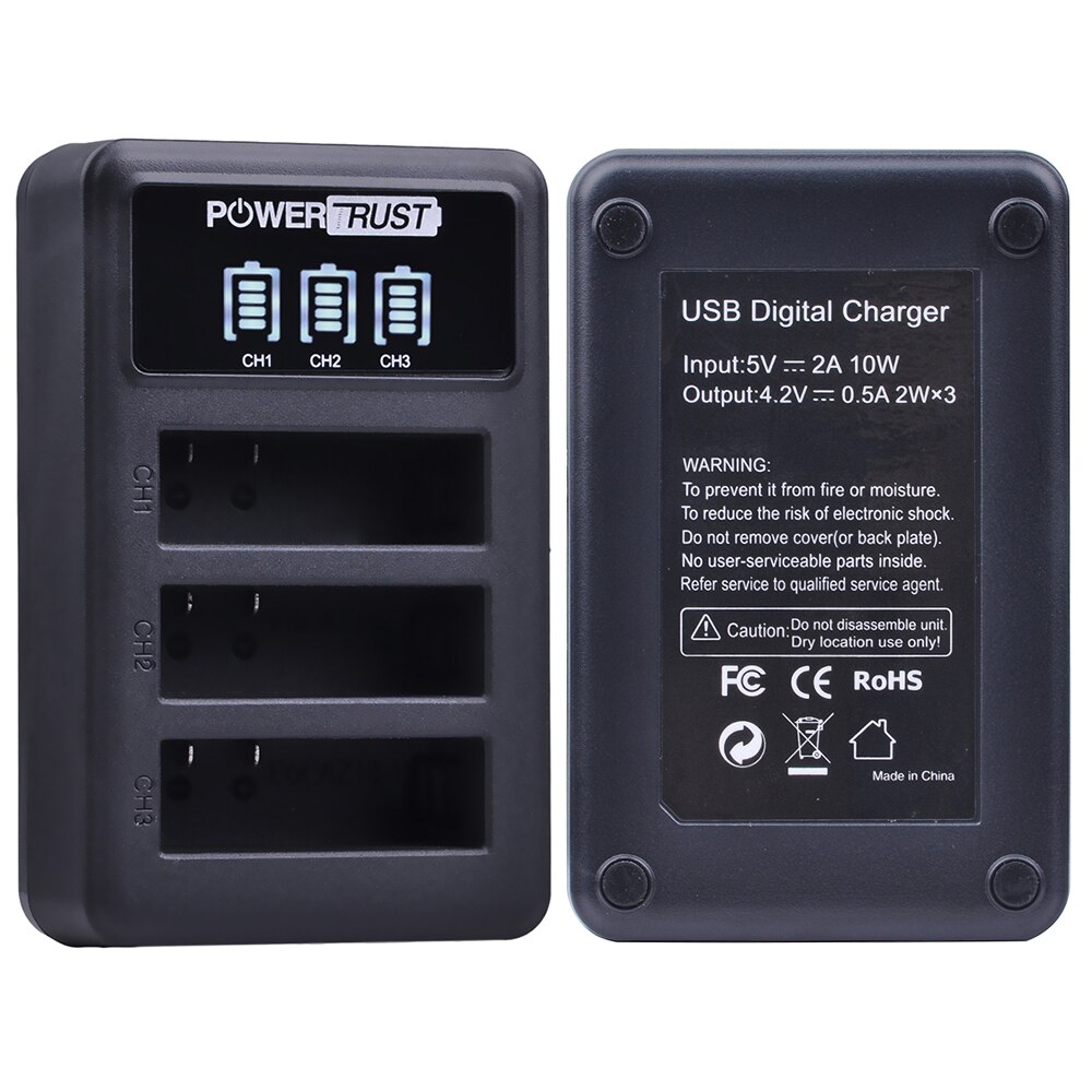 Batería de AZ16-1 para Xiaomi Yi 2, batería de 1400mAh, 3,85 V, AZ16-2 + LED, USB, 3 ranuras, cargador, 4K, Original, Xiao Mi Yi Lite, Cámara de Acción