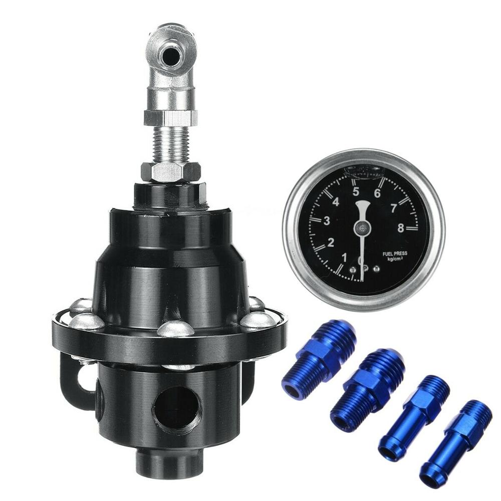 Regulador de presión de combustible Universal de aluminio ajustable, supercargador con medidor de aceite, accesorios para automóviles, 4 colores