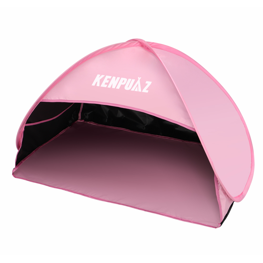 Zelte Tragbare Einfach Falten drinnen draussen Setzen Schlaf Camping Wasserdichte Kopf Sonnenschirm Schatten Licht Zelt Auf Bett: Rosa