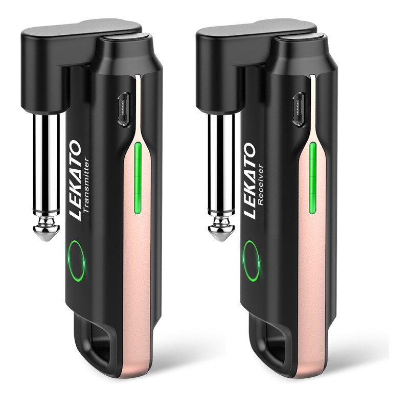 LEKATO WS-70 Wireless Guitar System incorporato ricaricabile 70 canali Wireless Guitar trasmettitore ricevitore per chitarra elettrica: Default Title