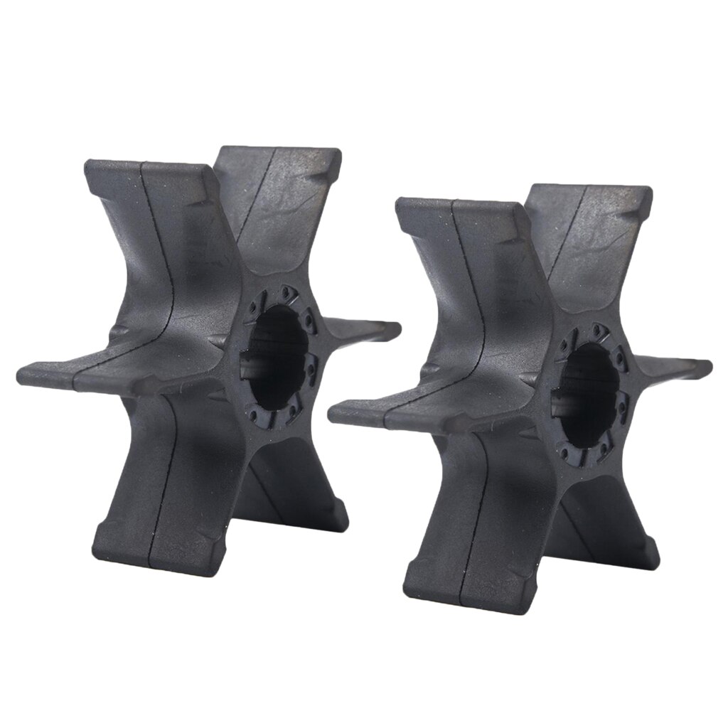 2x Black Rubber Water Pump Impeller Marine Impeller Outboard Motor Impeller