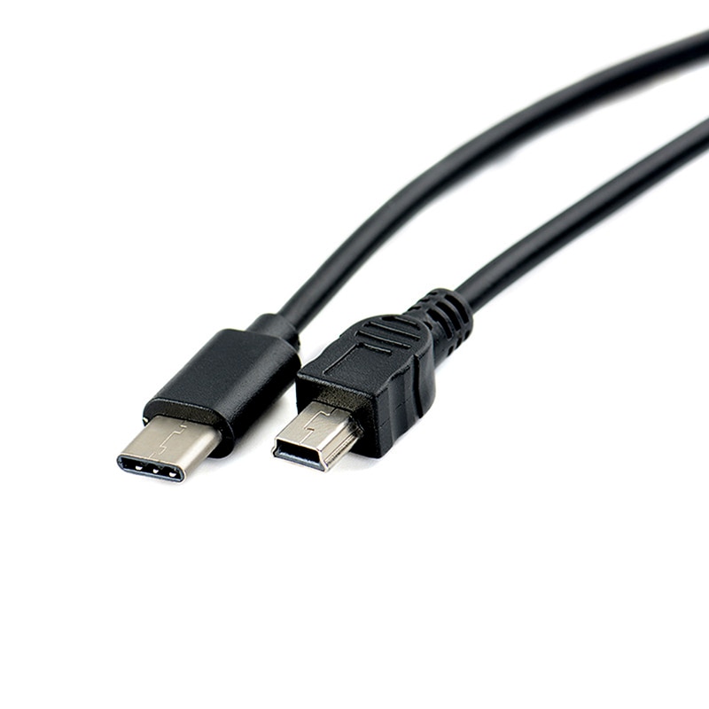 1pc usb-tyypin c-mini-usb-kaapeli usb-c-uros-mini-b-urosmuuntosovittimen johdon datakaapeli 30cm