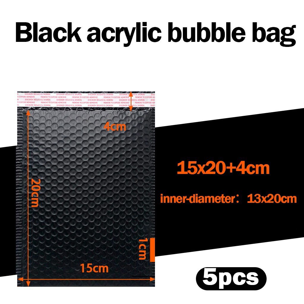 5/10Pc Bubble Mailers Gevoerde Enveloppen Gevoerd Poly Mailer Self Seal Waterdicht En Schokbestendig Bubble Express Bag Black en Roze✈: B