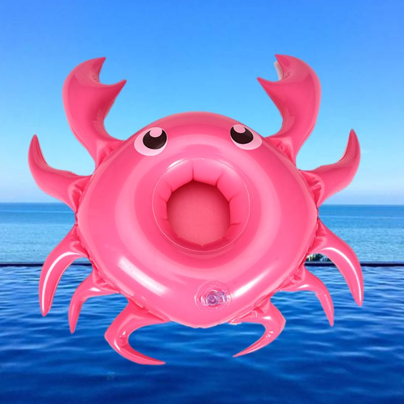 Kinder Kinder Strand Wasser Spielzeug Krabben Tasse Halter Trinken Flasche Telefon Sitz Schwimm Aufblasbare Bahn 72XC