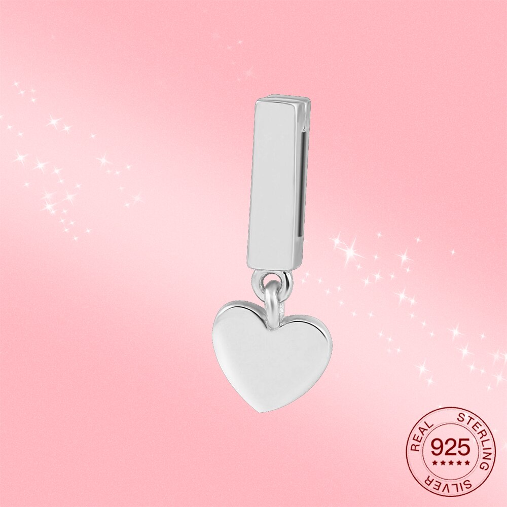 Breloques en argent Sterling 925 étoiles, amour lune, bracelet en argent Original, réflexion, bijoux pour femmes: PAX012-A