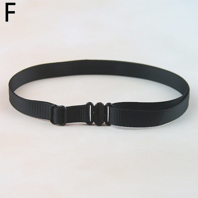 1PC Men Women Kids DIY Accessories Bow Tie Adjustable Polyester Belt With Clip Bowtie Black White Elastic Strap Extender Bands: F