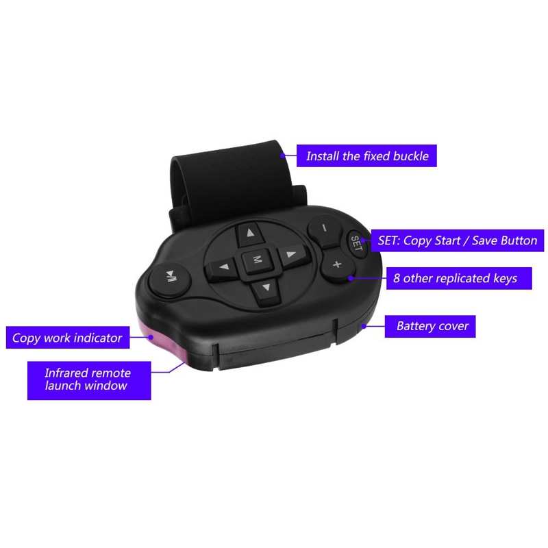 Steering Wheel Controller Wireless Remote Control Steering Wheel l Infrared Universal CD DVD MP3 Remote Control