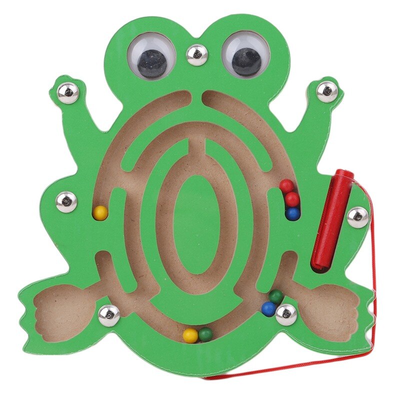 1Pcs Kids DIY Eva Clock Learning Education Toddler Lacing Shoes Montessori Kids Wooden Toys Children Toys: frog