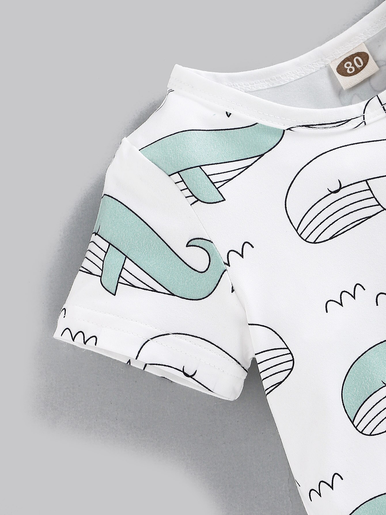 Baby Kleding Meisje 3-6 Maanden Baby Jongen Korte Mouw Cartoon Walvis Romper Peuter Meisjes Zomer Outfits jumpsuit