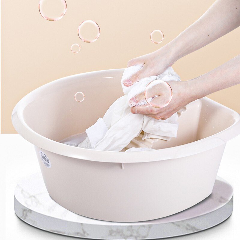 Plastic Laundry Basin Comes with Washboard Basin Thickened Washboard Washbasin Large Washbasin Student Basin Baby Laundry Basin: pink