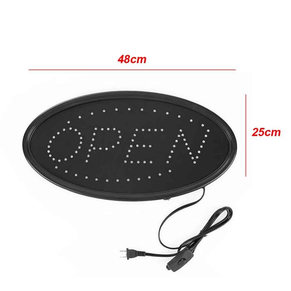 Business Store LED Open Sign Flashing Mode US Plug Florist Show Window Salon PVC Display Board Advertising LIghts Shops Cafe