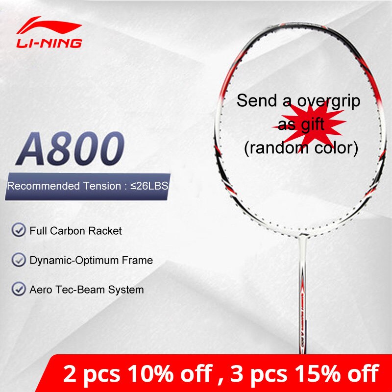 Li-Ning A800 Badminton Racket Full Carbon Ball Control No String li ning LiNing Durable Single Sport Racquets AYPG356