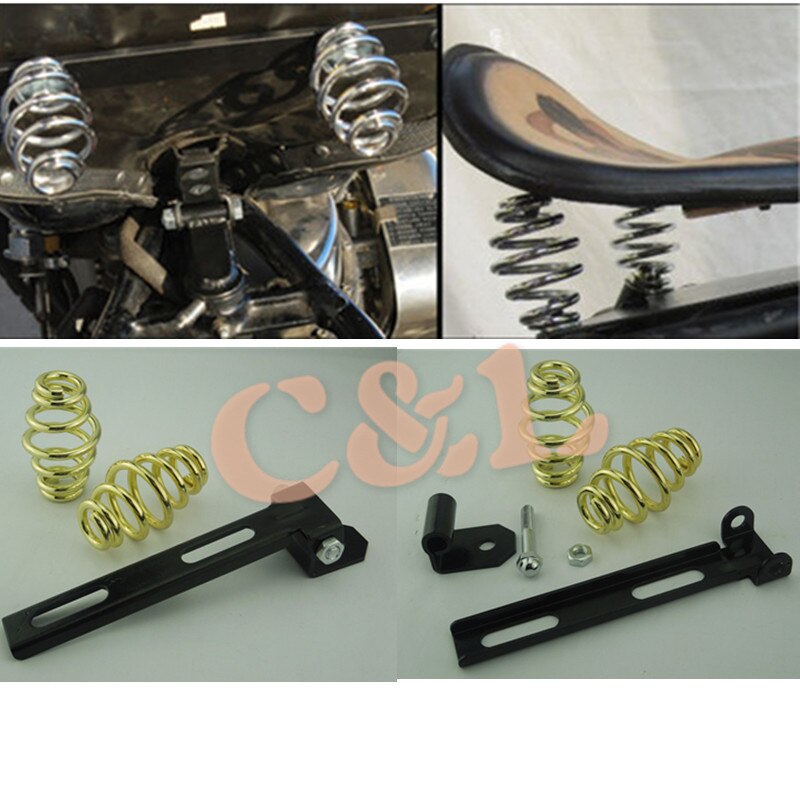 Motorcycle solo seat mount kit bracket w/3 "barrel springs fit voor harley bobber chopper custom