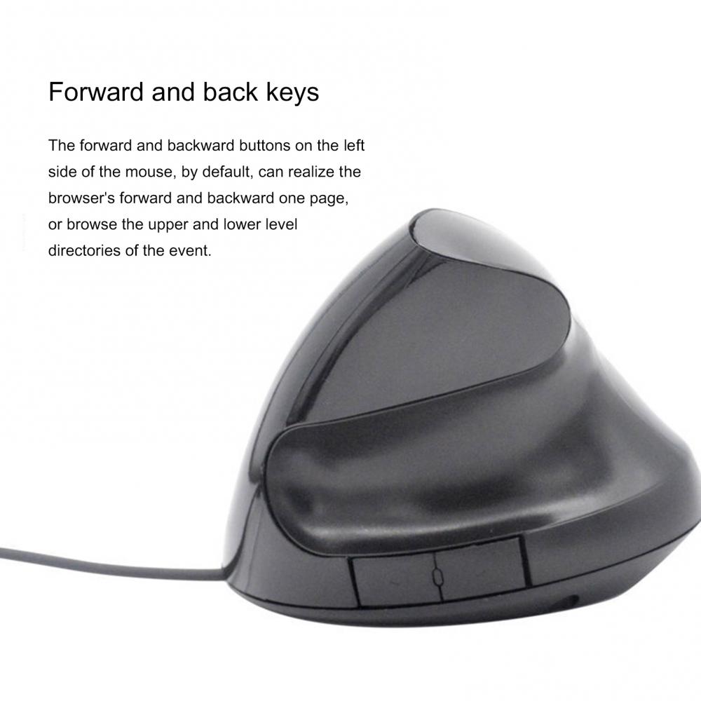 Souris verticale ergonomique sans fil, accessoire optique de jeu 6D USB, pour ordinateur portable et PC, droitier ou gaucher