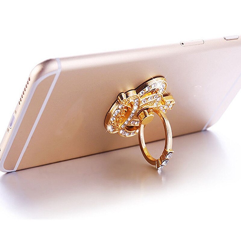 360 Degree Metal Mobile Phone Stand Holder Finger Ring Diamond Mobile Phone Holder Stand for All Phone