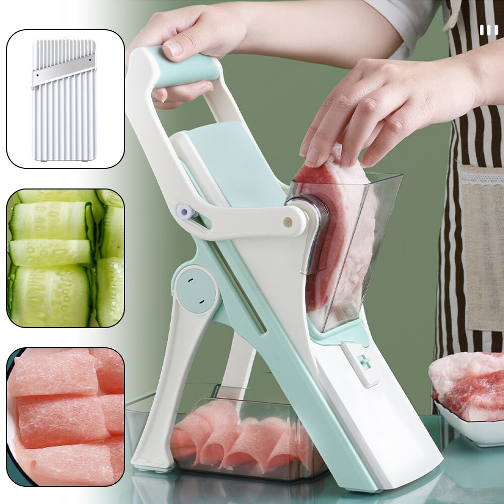 5 In 1 Multifunctional Vegetable Cutter Manual Food Chopper Meat Vegetables Fruit Slicer Grater Shredders Kitchen Gadget Sets