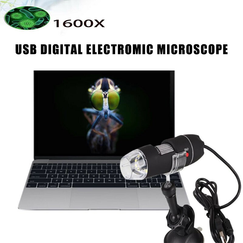 1080P 8 LED Microscope Camera 1000X/1600X Digital USB Magnifier VDX99