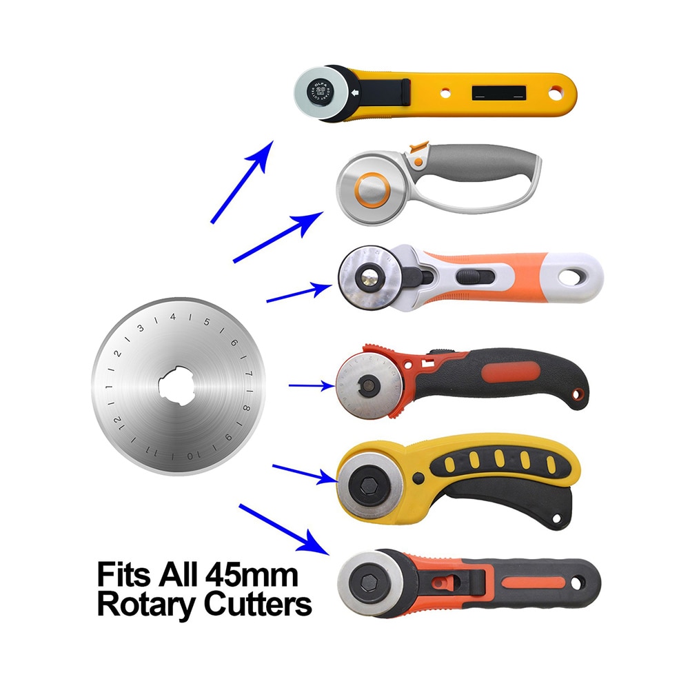 5Pcs Rotary Cutter Blades Set Sharp Leather Replace Blade Fits For OLFA Fiskars DAFA Truecut Cutter Patchwork Tool 28/45/60mm