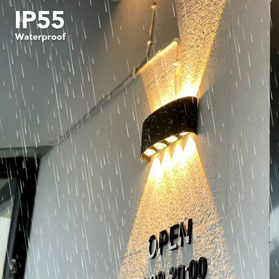 Aluminium led udendørs væglampe vandtæt  ip55 2w 4w 6w 8w 10w 85-265v dekorativ lampe til havegang
